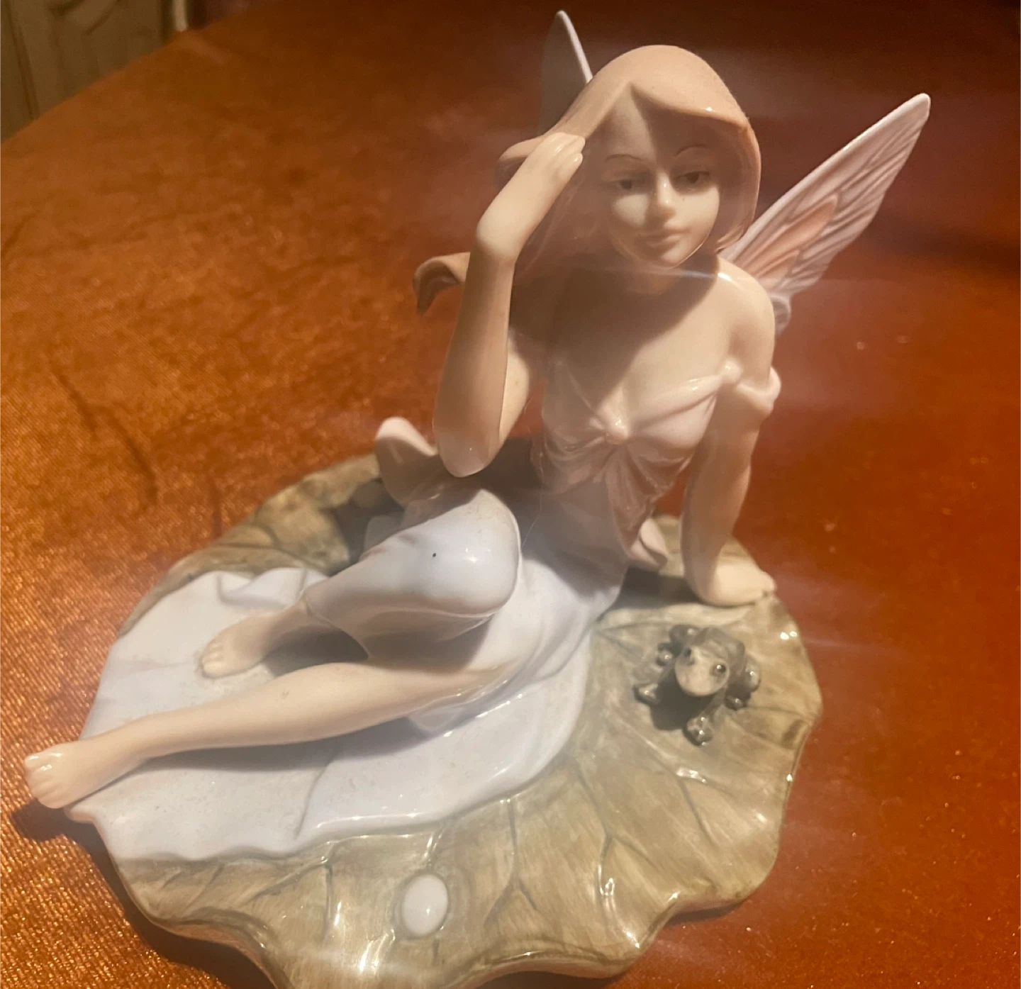 Porcelain Fairy Figurine with Frog - photo 2