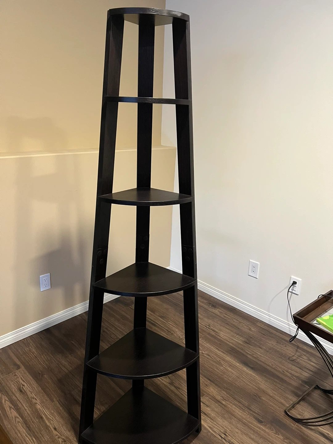 Black Corner Shelf Unit