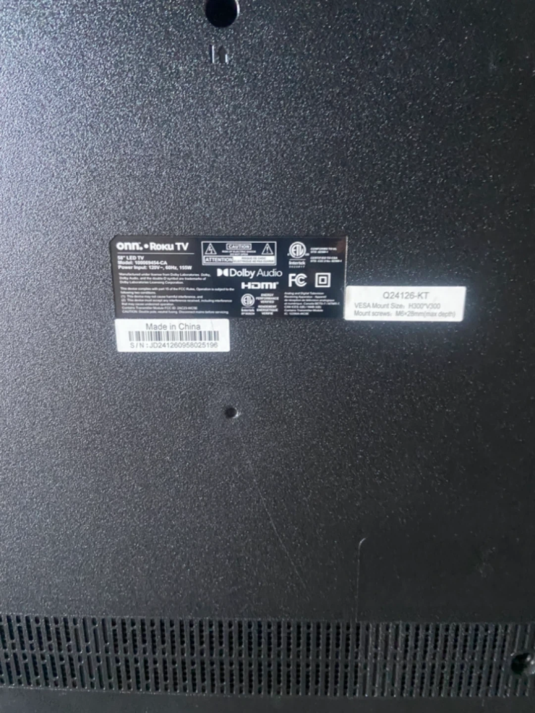 Onn. 58" LED Roku TV - photo 3