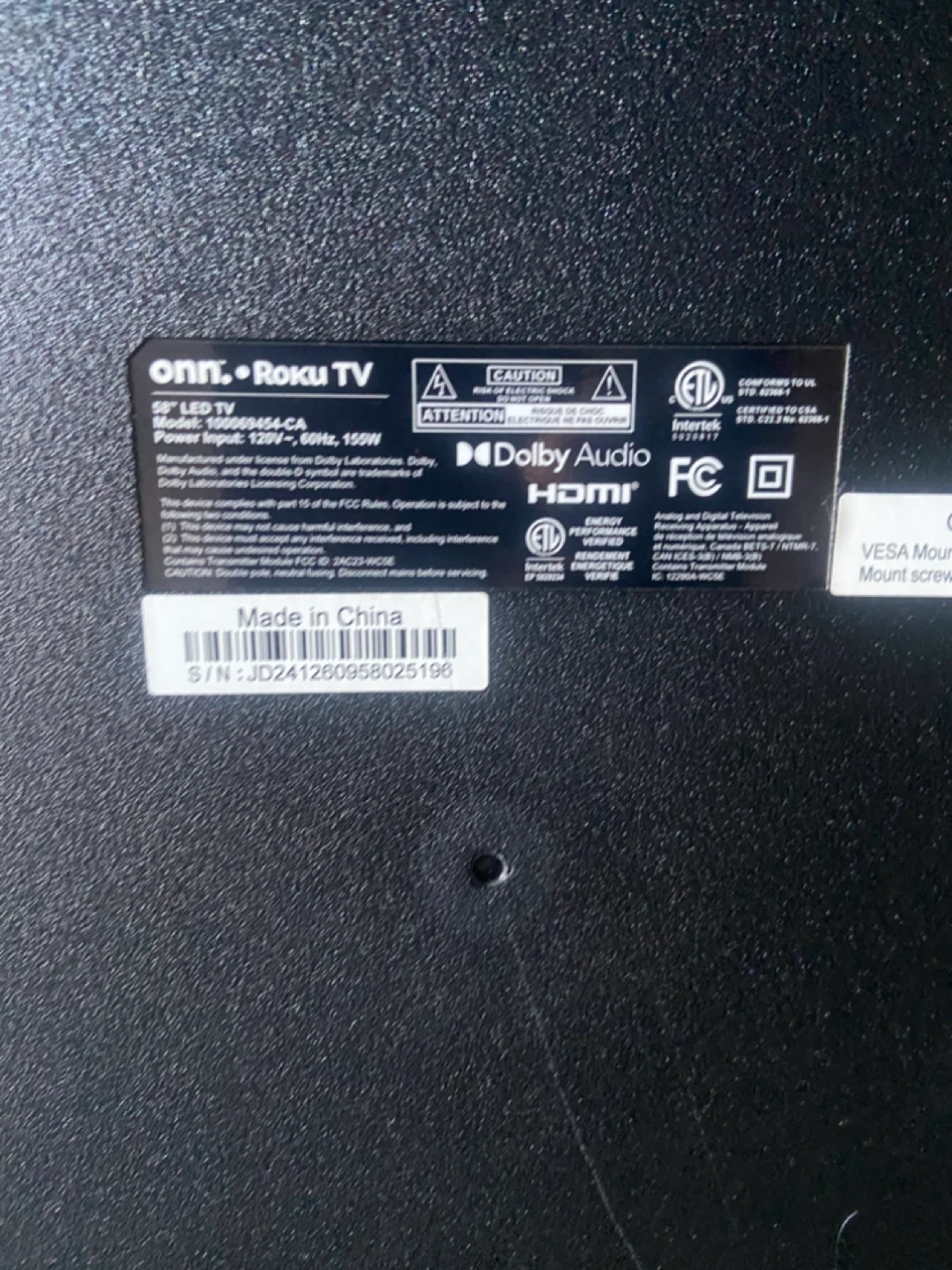 Onn. 58" LED Roku TV - photo 4