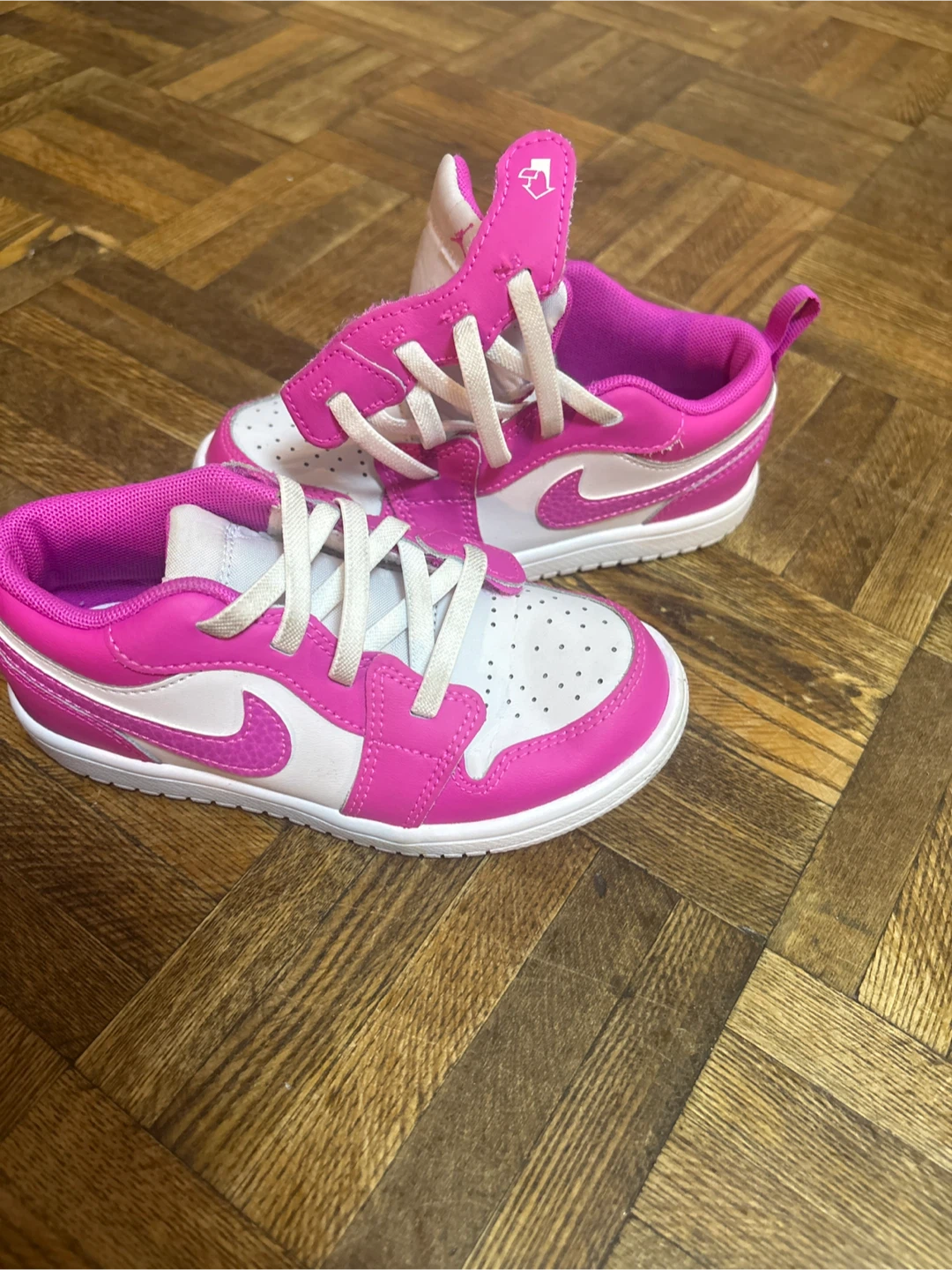 Jordan 1 Crib SE Little Kids Shoes Pink White Size 9.5C