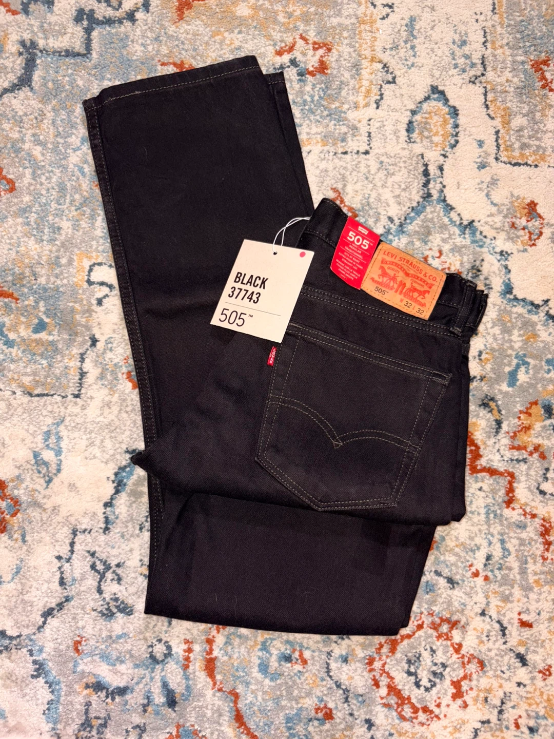 Levi's 505 Regular Fit Black Jeans