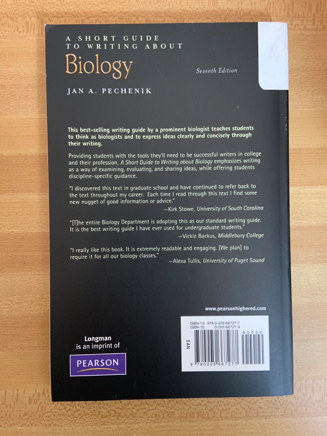 Writing About Biology 7th Edition Jan A Pechenik Textbook - photo 2