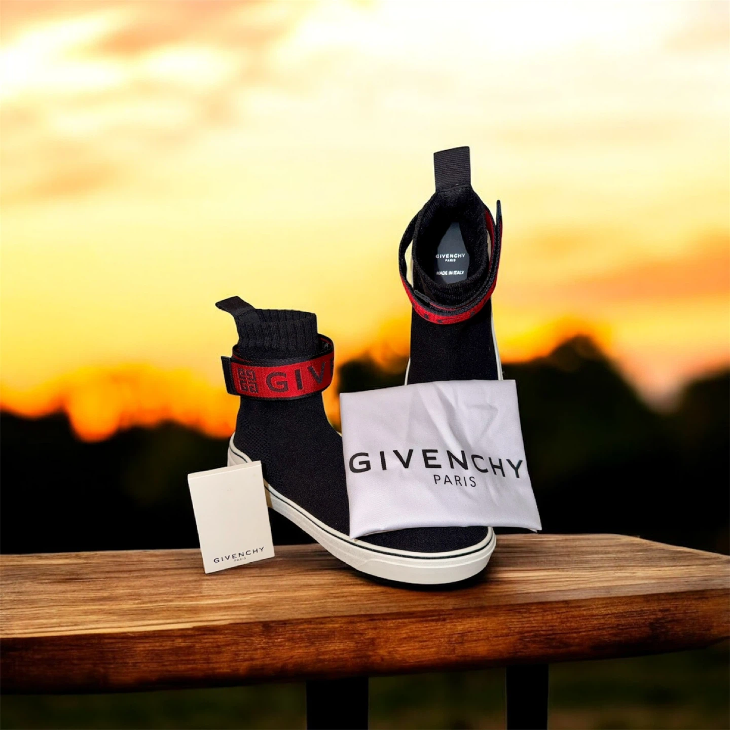 Givenchy Black Sock Sneakers - Size 8.5/9
