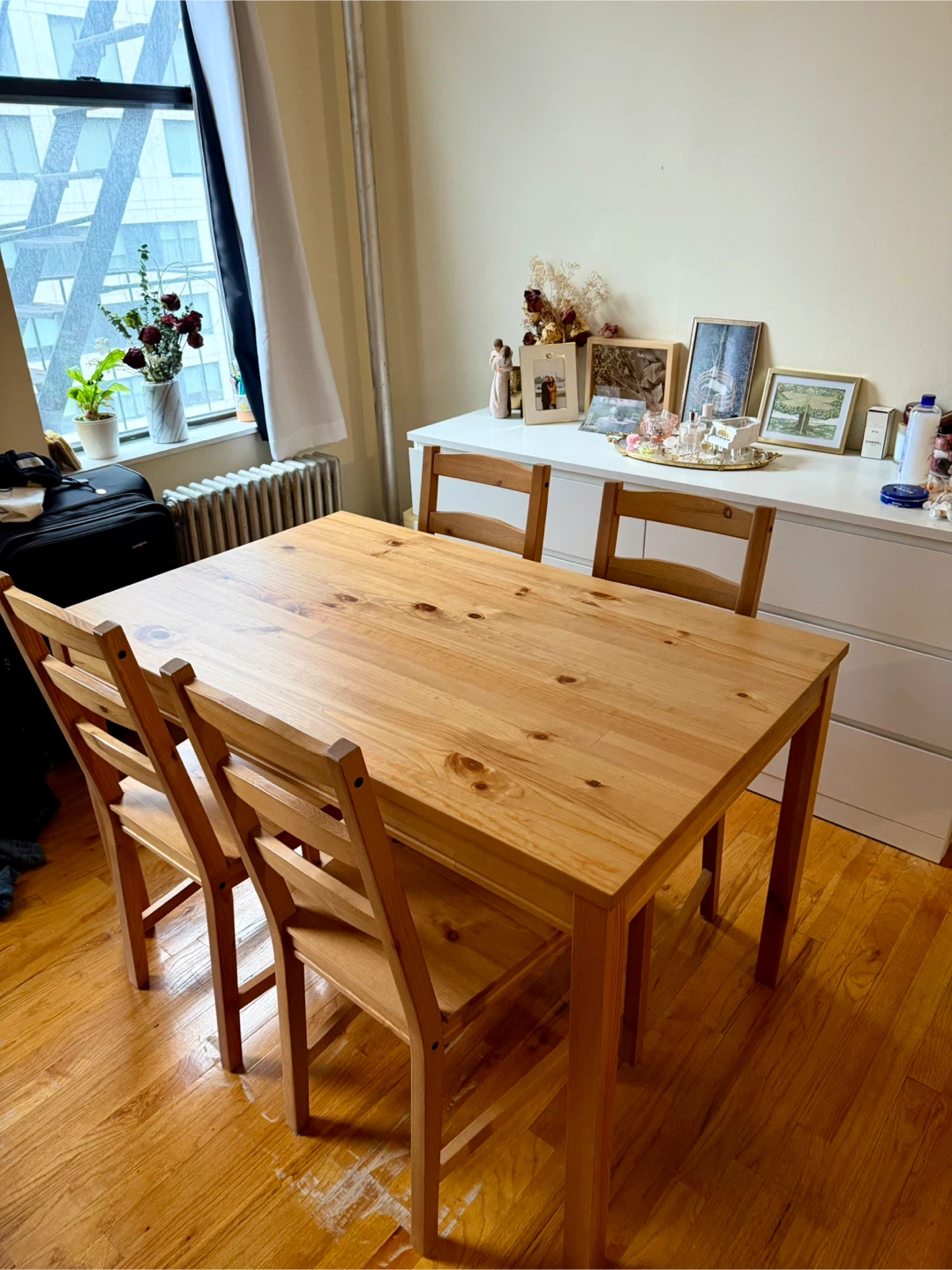 IKEA Wooden Dining Table and 4 Chairs