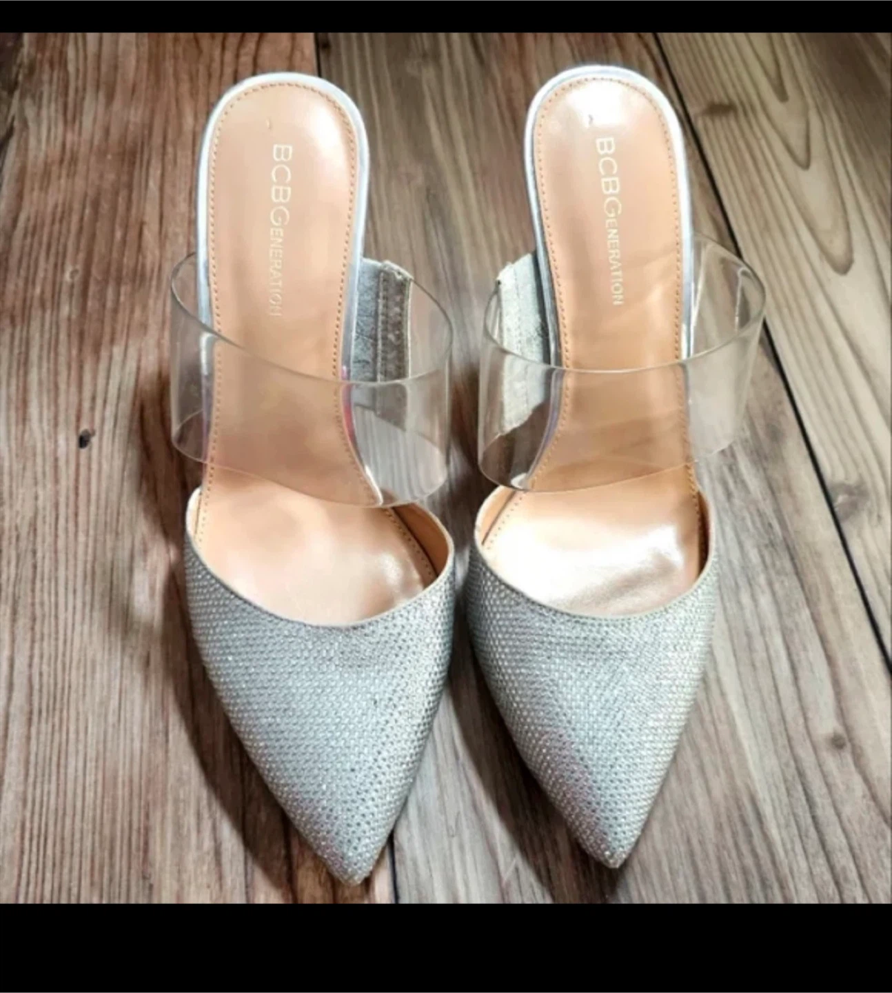 BCBGeneration Silver Sparkle Heels - photo 2
