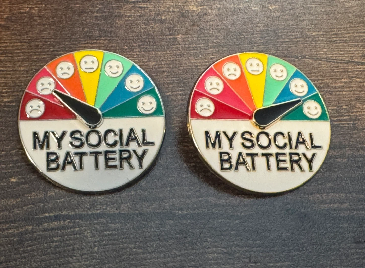 My Social Battery Enamel Pins (2 piece set)