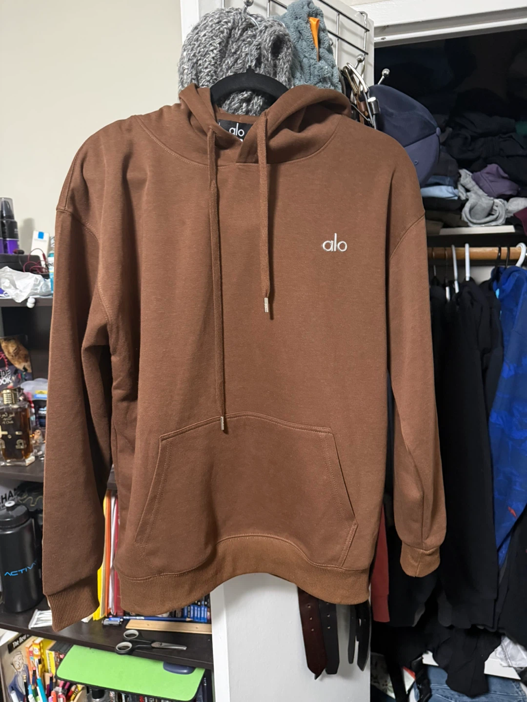 Alo Yoga Brown Sweatpants and Hoodie Set MEDIUM Size