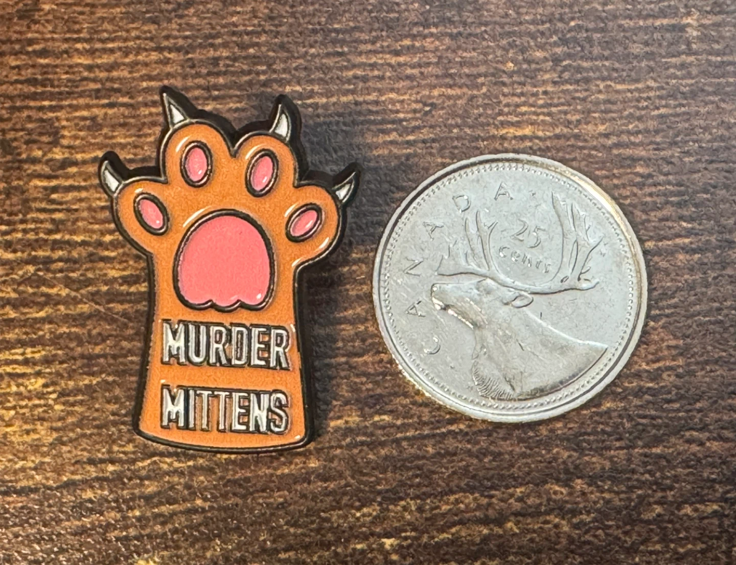 NEW Murder Mittens Enamel Pin - photo 2