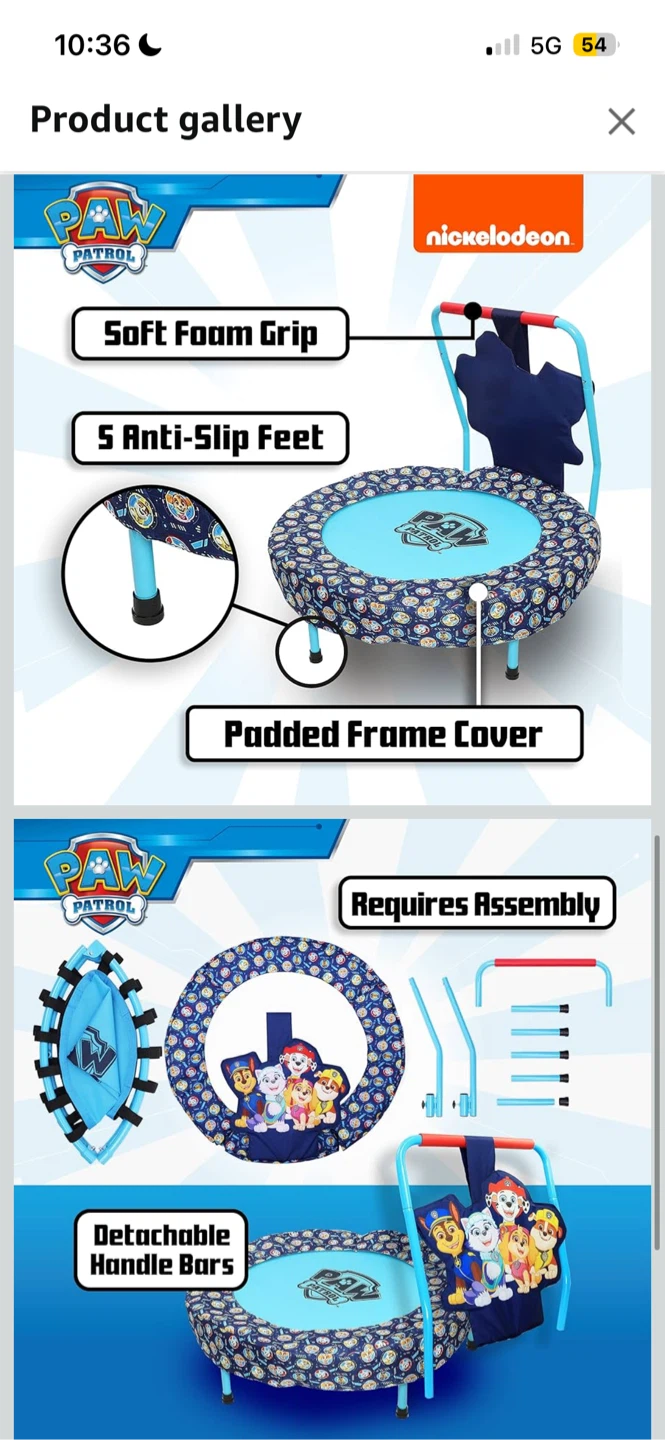 Nickelodeon Paw Patrol Mini Trampoline - photo 4