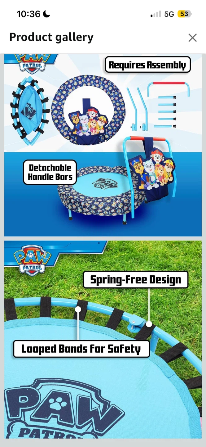 Nickelodeon Paw Patrol Mini Trampoline - photo 5
