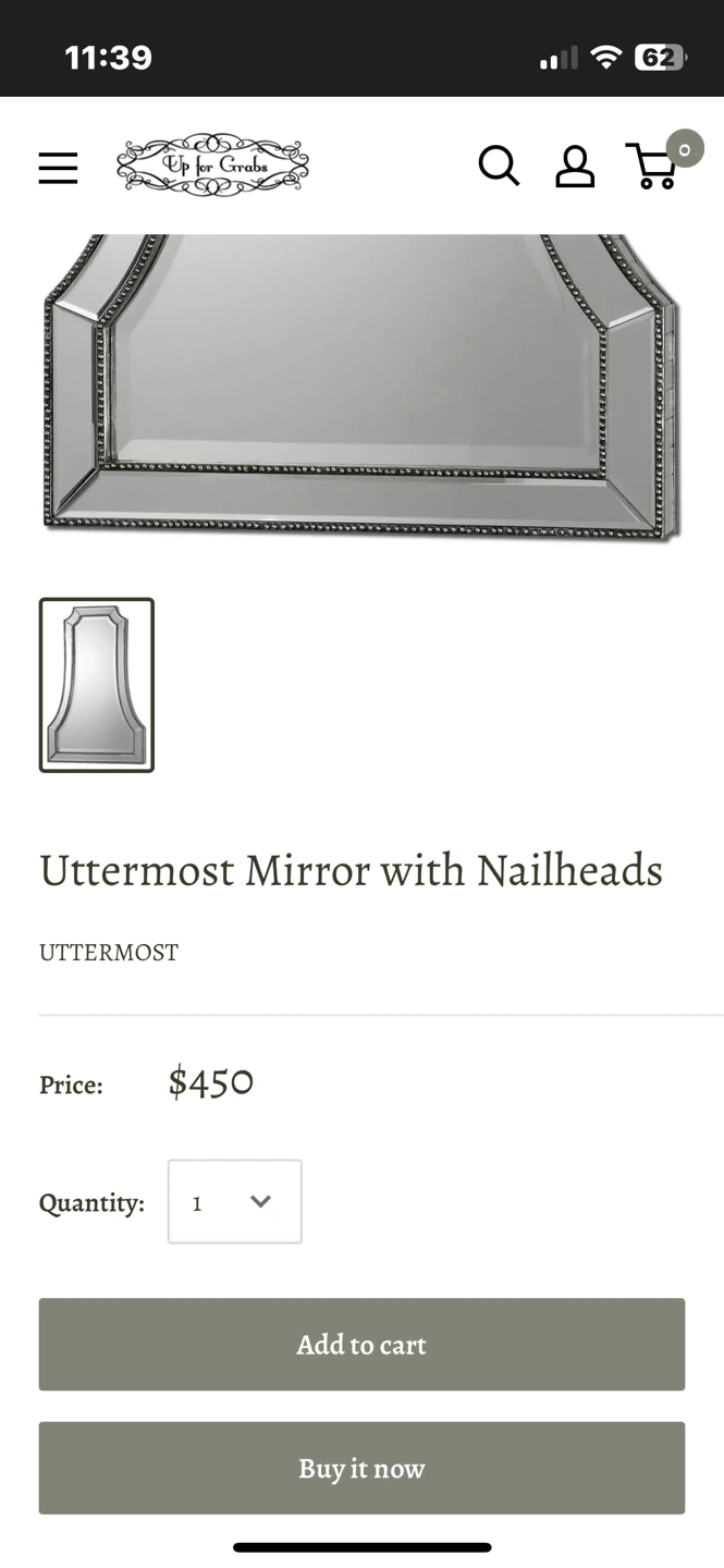 Uttermost Mirror with Nailheads - photo 3