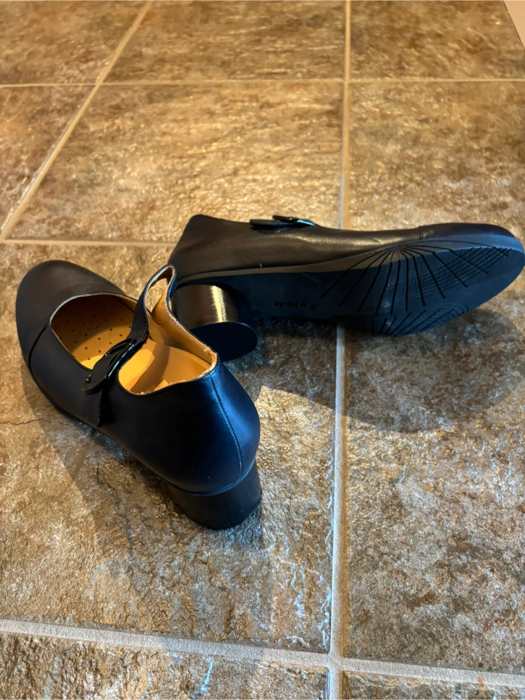 Wolky@work Mary Jane Shoes - Navy Leather - photo 3