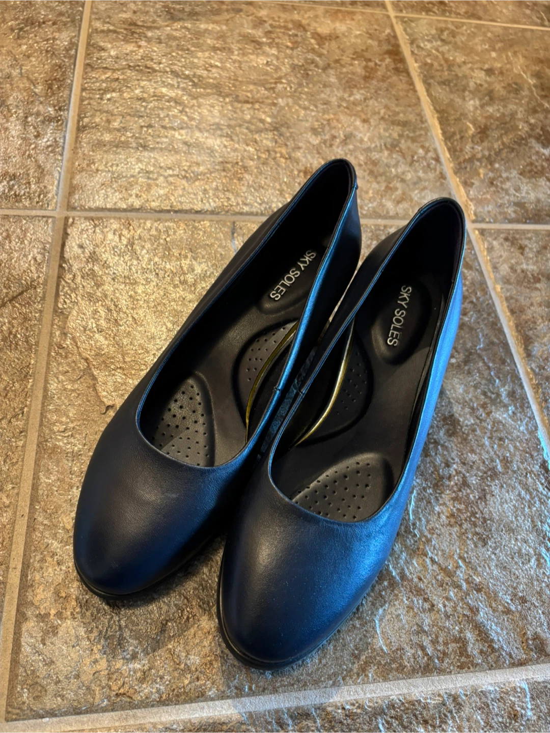 Navy Blue Sky Soles Dress Shoes
