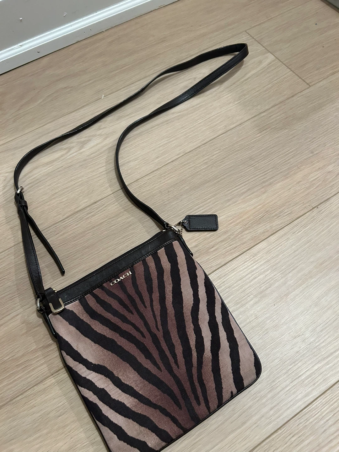 Coach Zebra Print Crossbody Bag