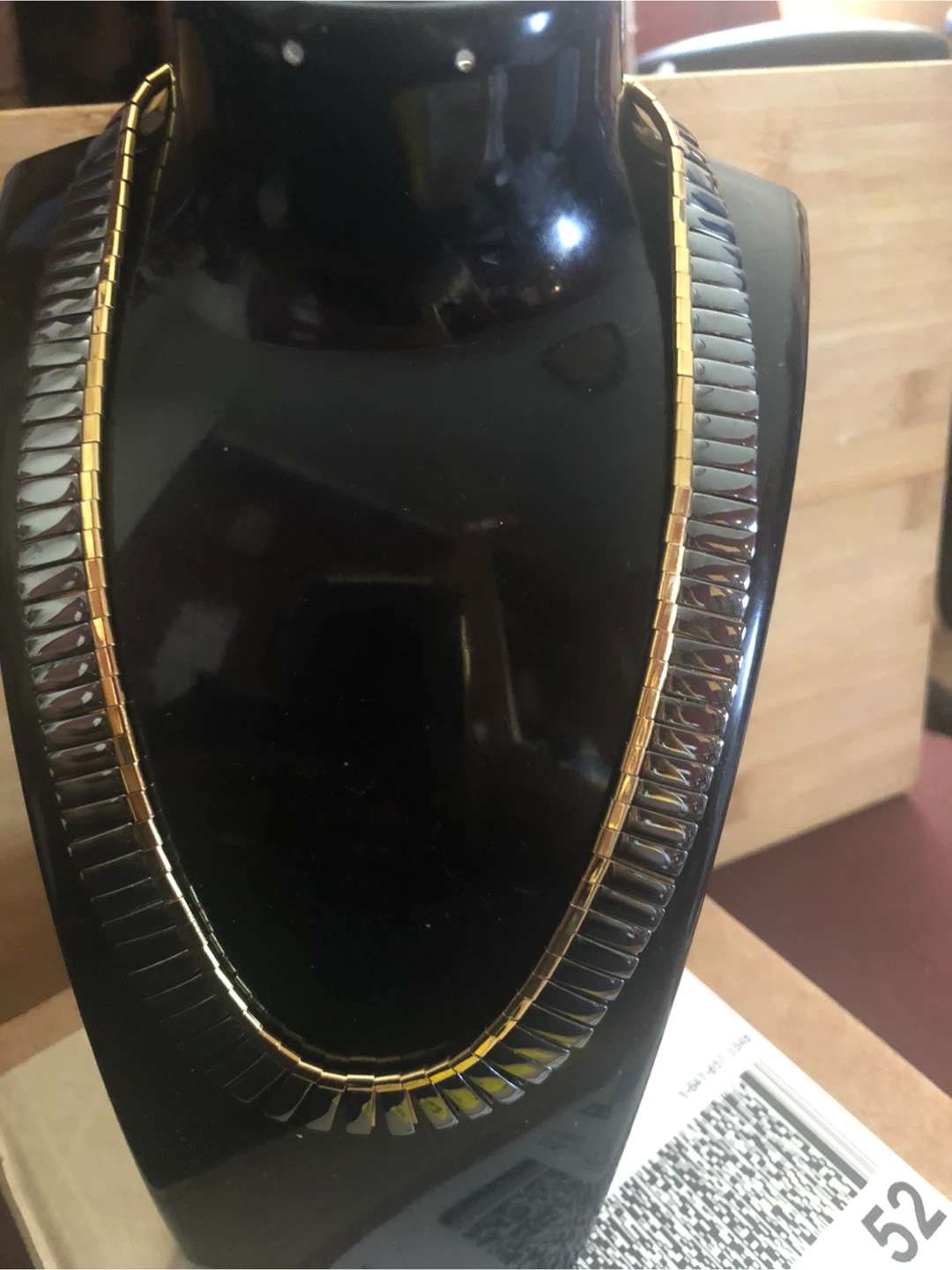 Hematite and Gold Tone Necklace - photo 2