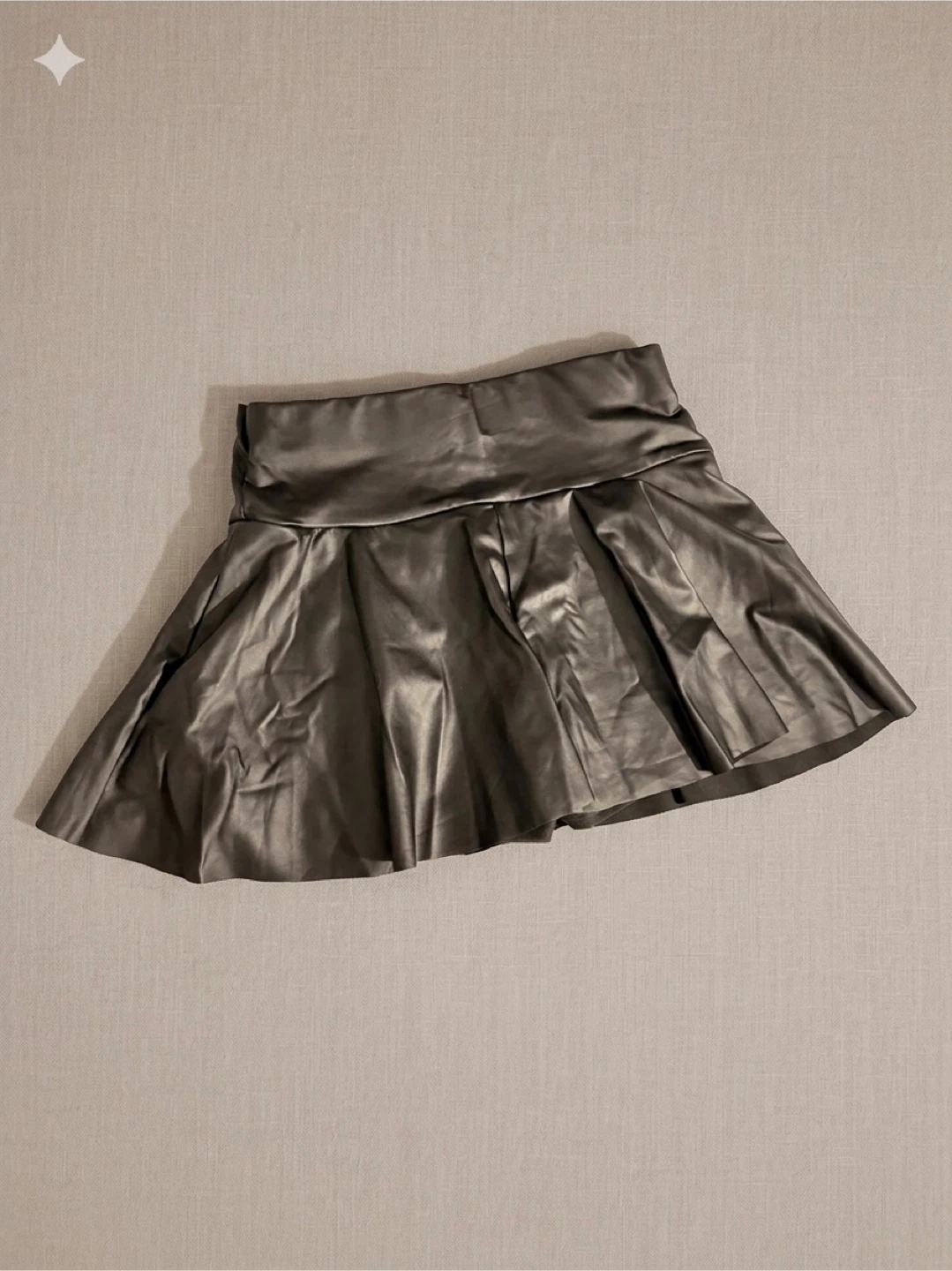 Metallic Pleated Skirt with Built-in Shorts