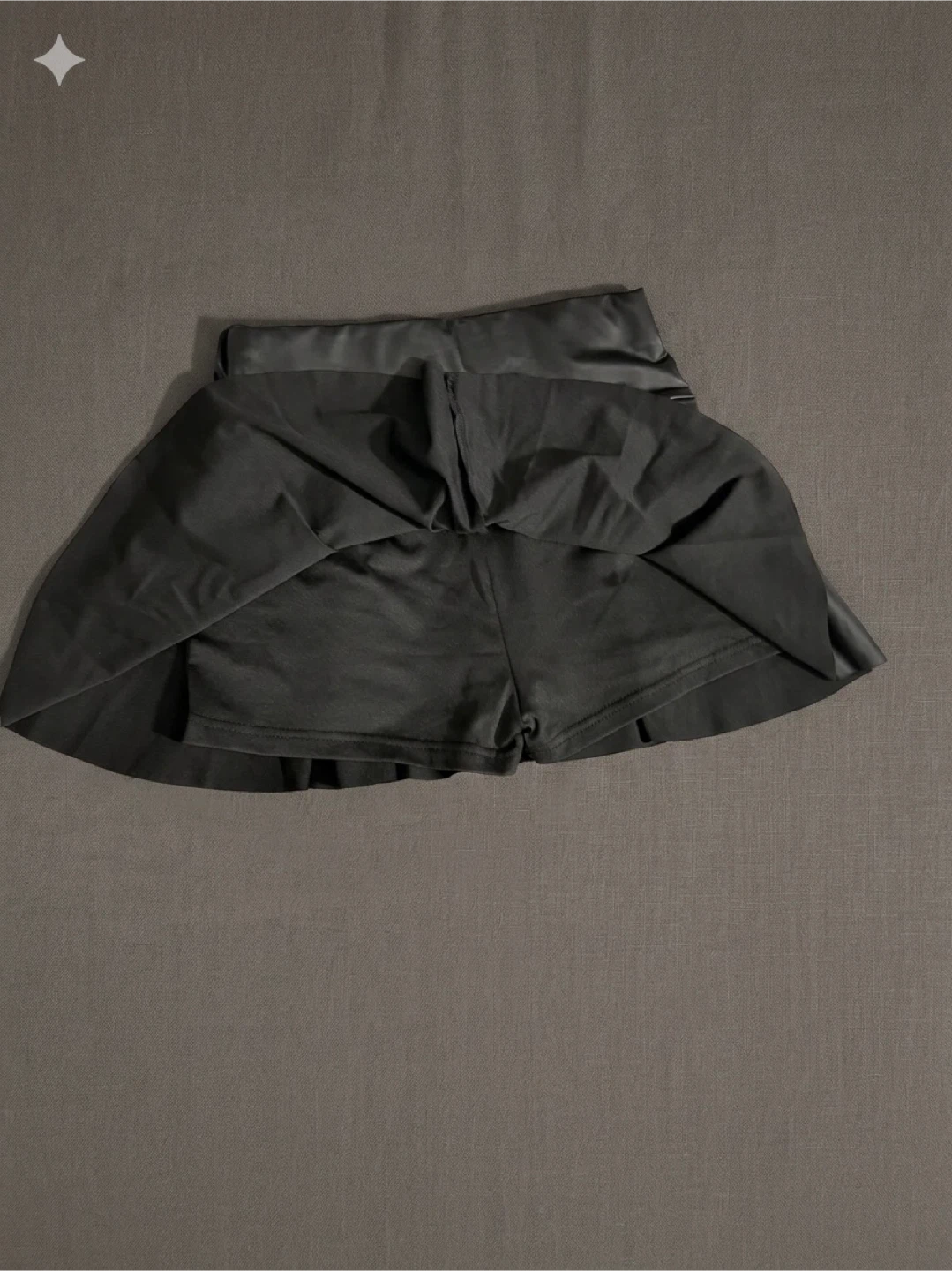 Metallic Pleated Skirt with Built-in Shorts - photo 2