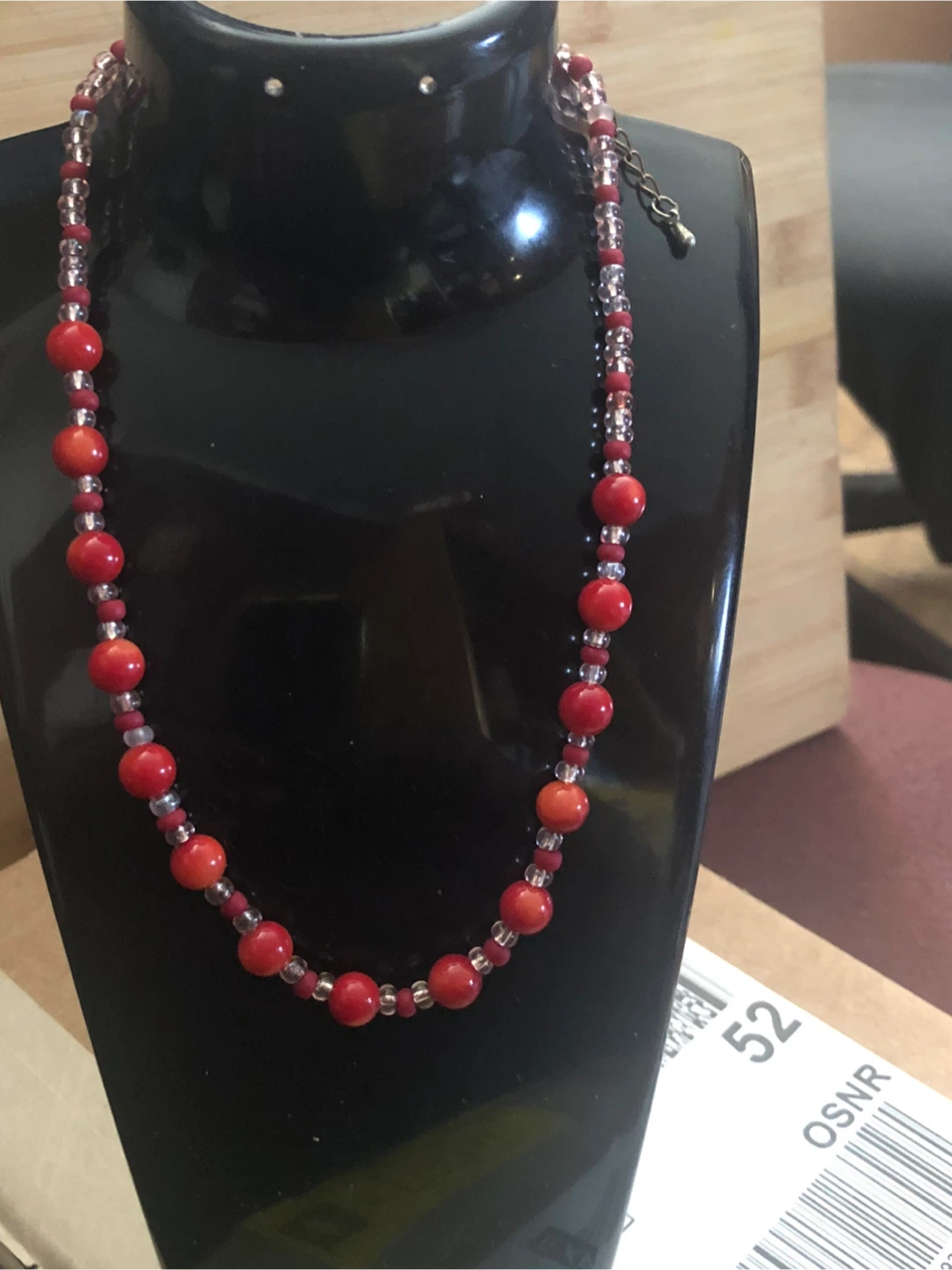 Red Beaded Necklace - photo 2