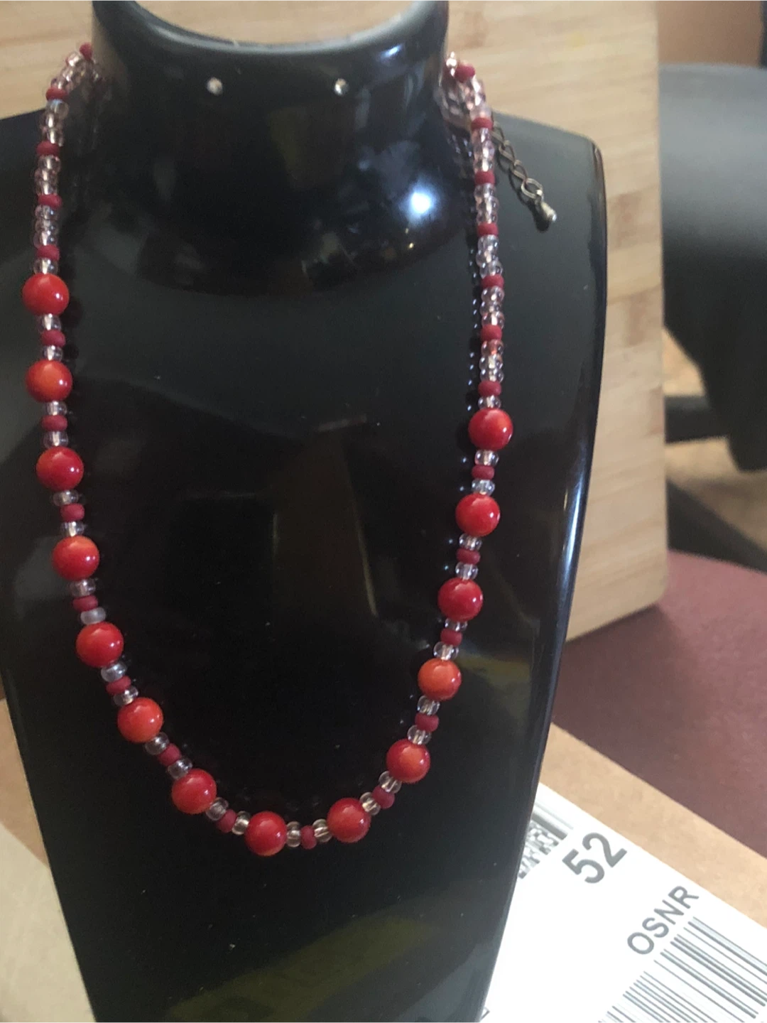 Red Beaded Necklace