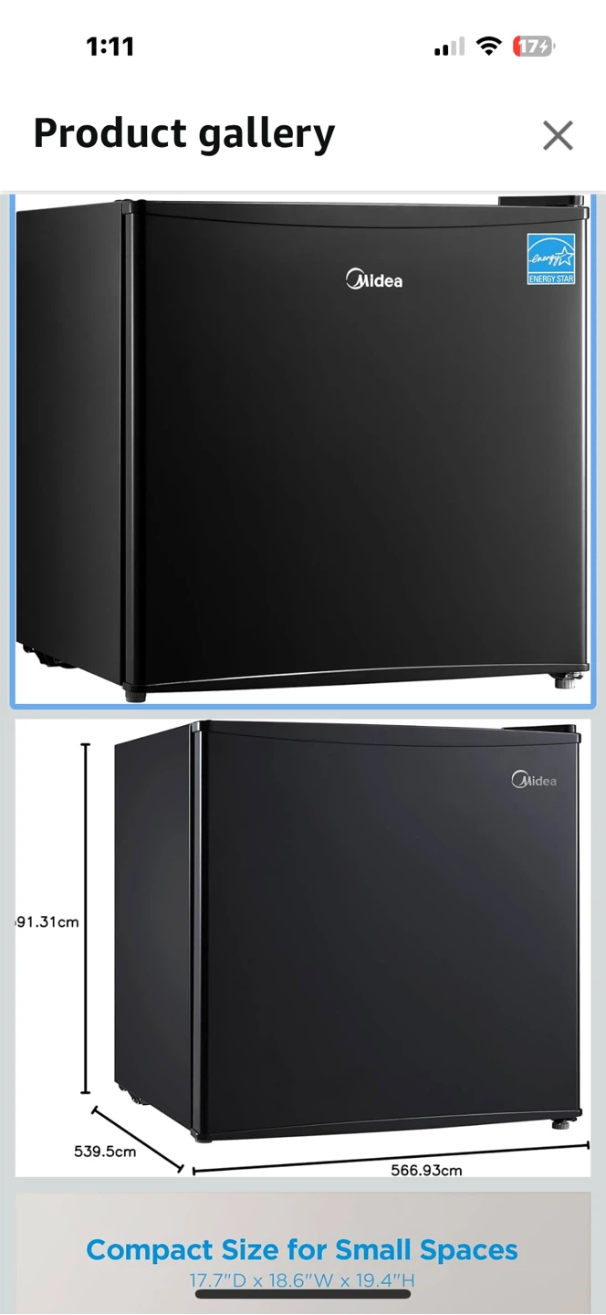 Midea 1.6 Cubic Feet Mini Fridge - photo 3