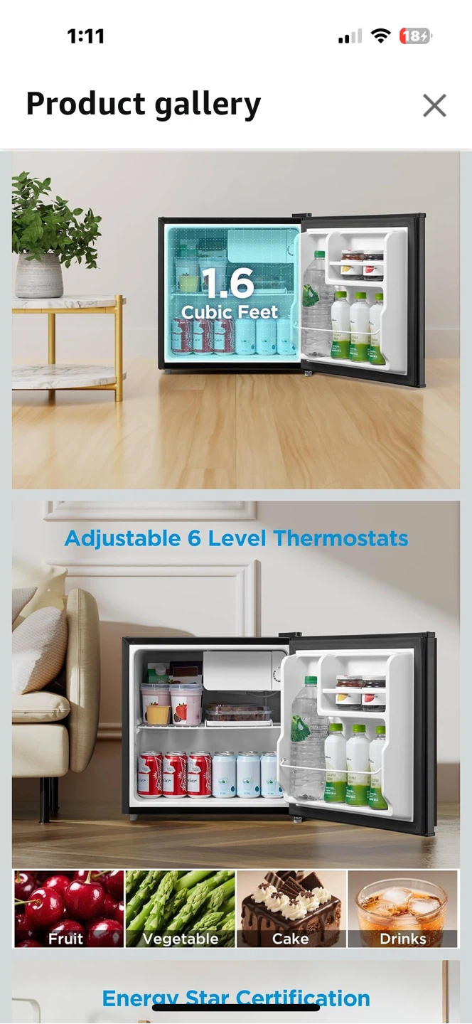 Midea 1.6 Cubic Feet Mini Fridge - photo 2