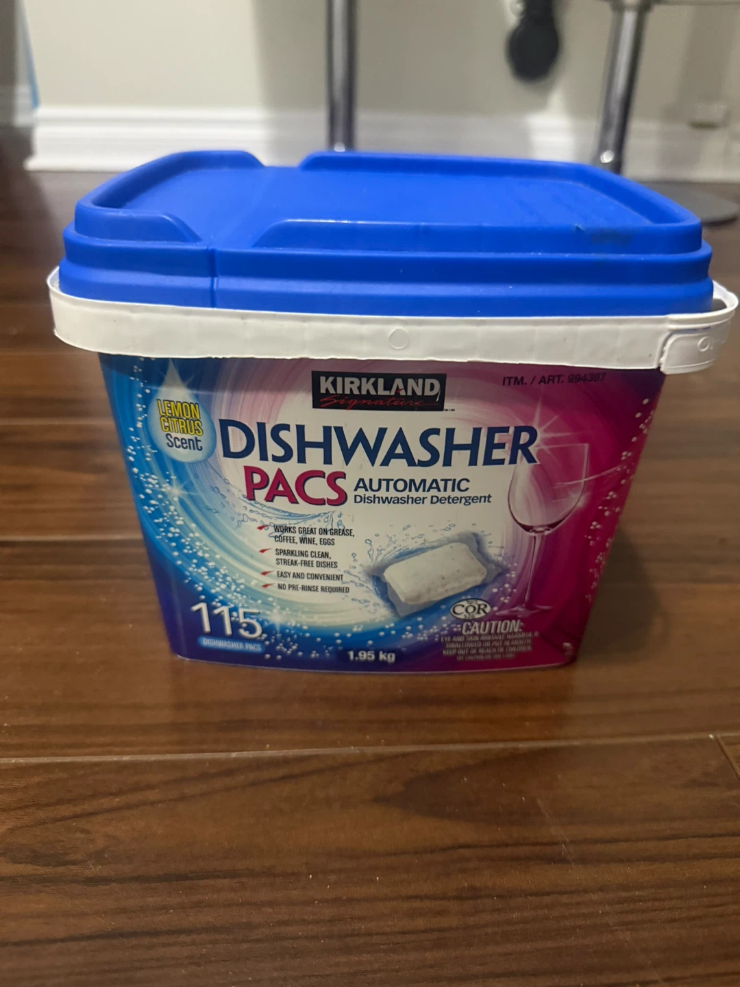 Kirkland Signature Dishwasher Pacs - Lemon Citrus Scent
