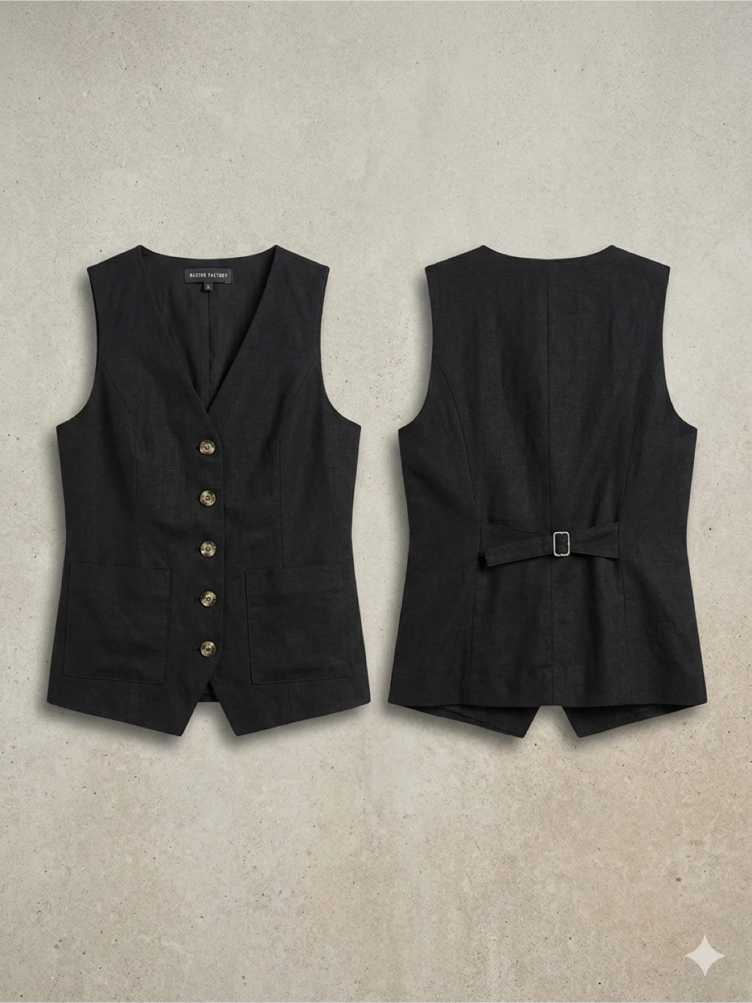 Black Sleeveless Vest - BLEIVE FACTORY