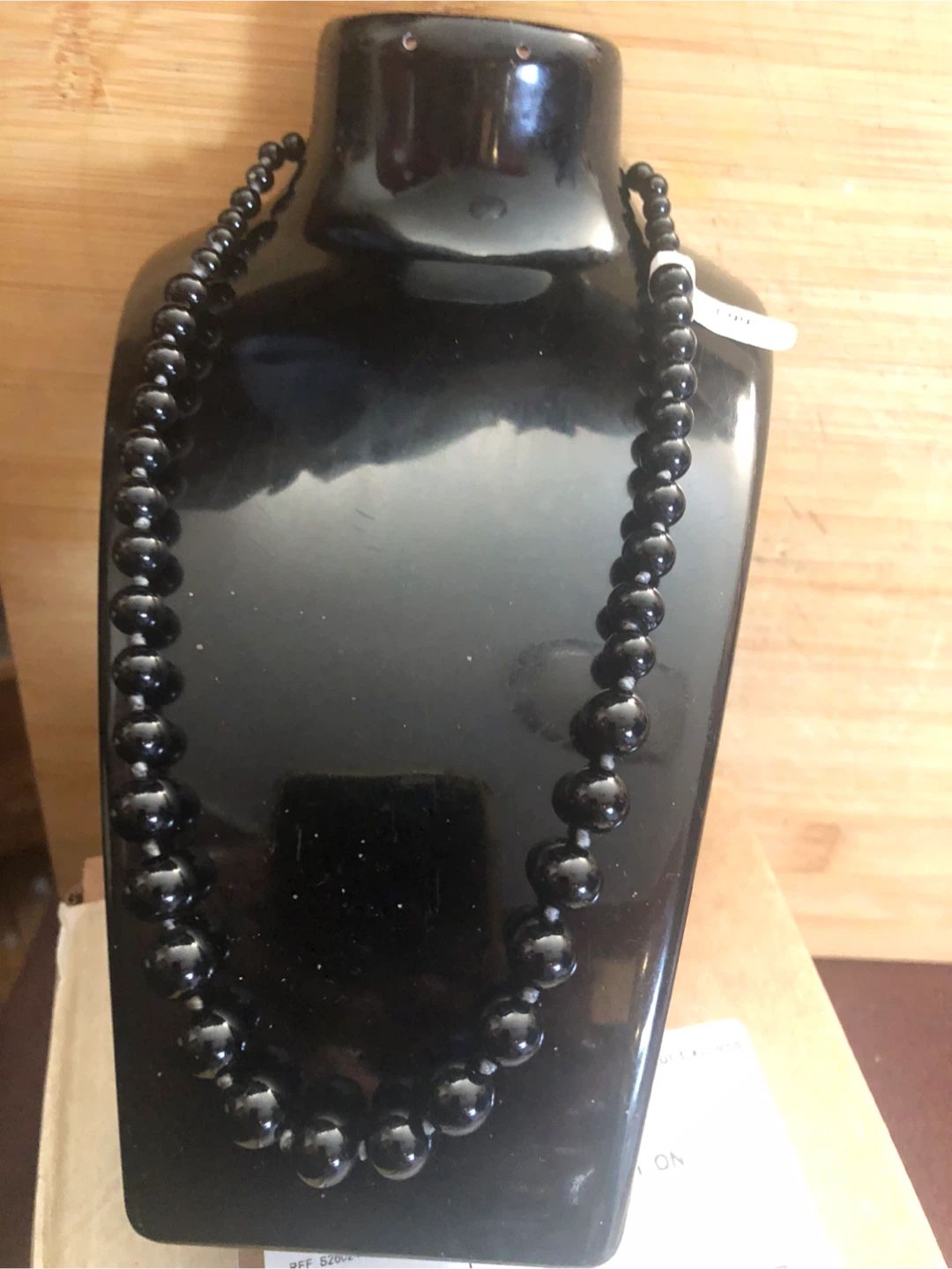 Black  glass Beaded Necklace