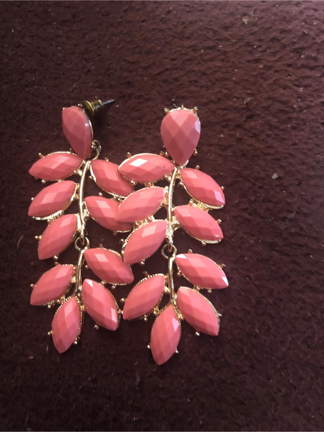 Two Pairs of Fashion Earrings - Pink Leaf and Tassel Dangles - photo 5