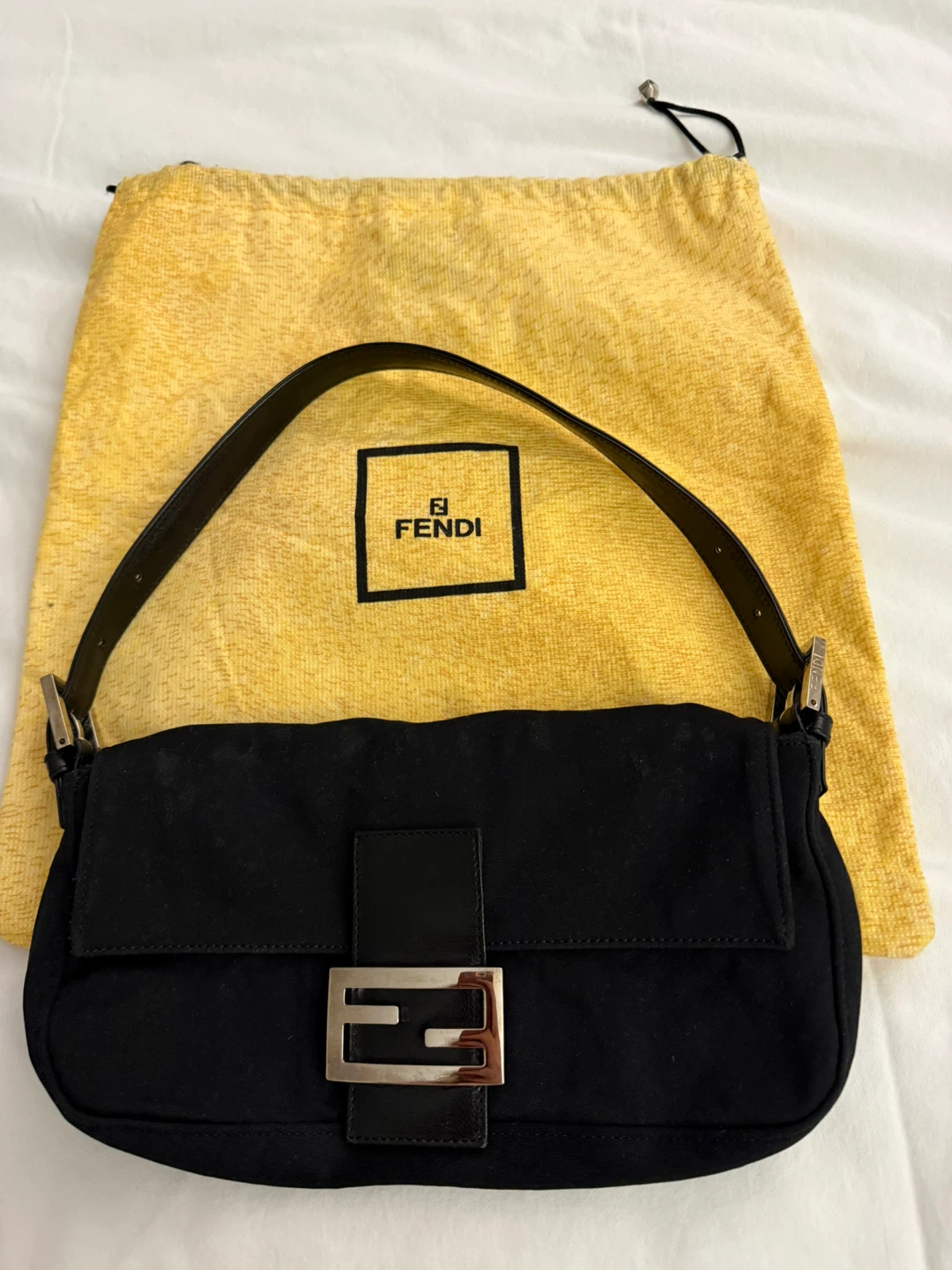 Fendi Baguette Bag Black Canvas - photo 2