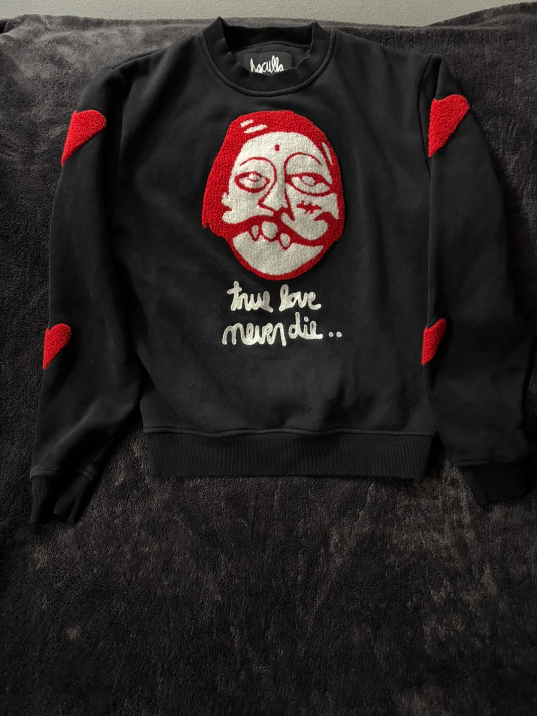 Haculla Black Graphic Crewneck Sweatshirt Size S - photo 2