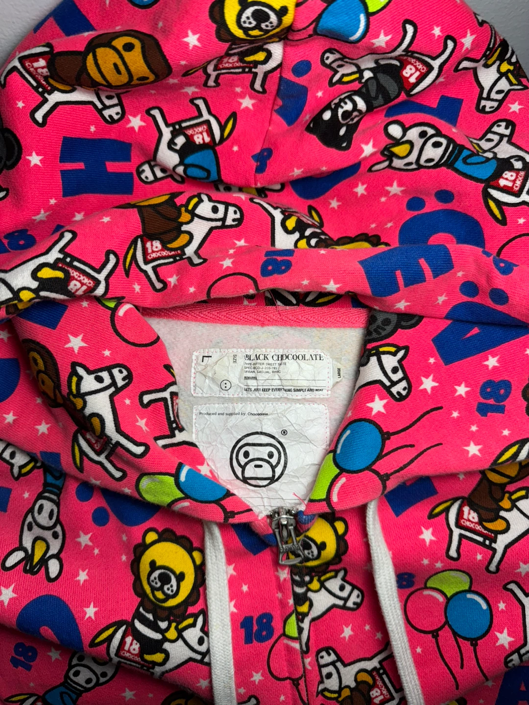 Black Chocolate Full Zip Hoodie - All Over Print - photo 2