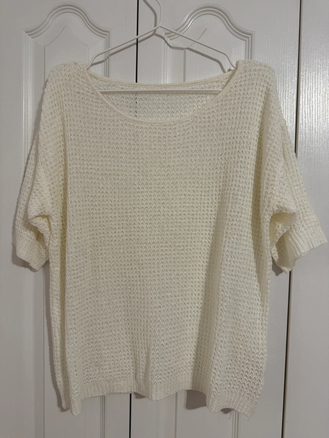Cream Waffle Knit Top - photo 2