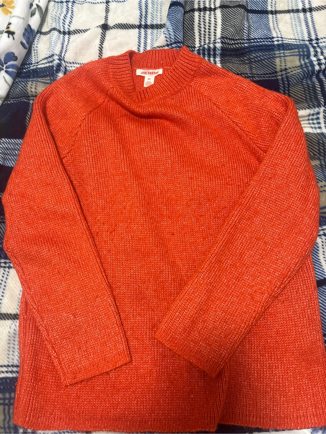 Joe Fresh Orange Knit Sweater