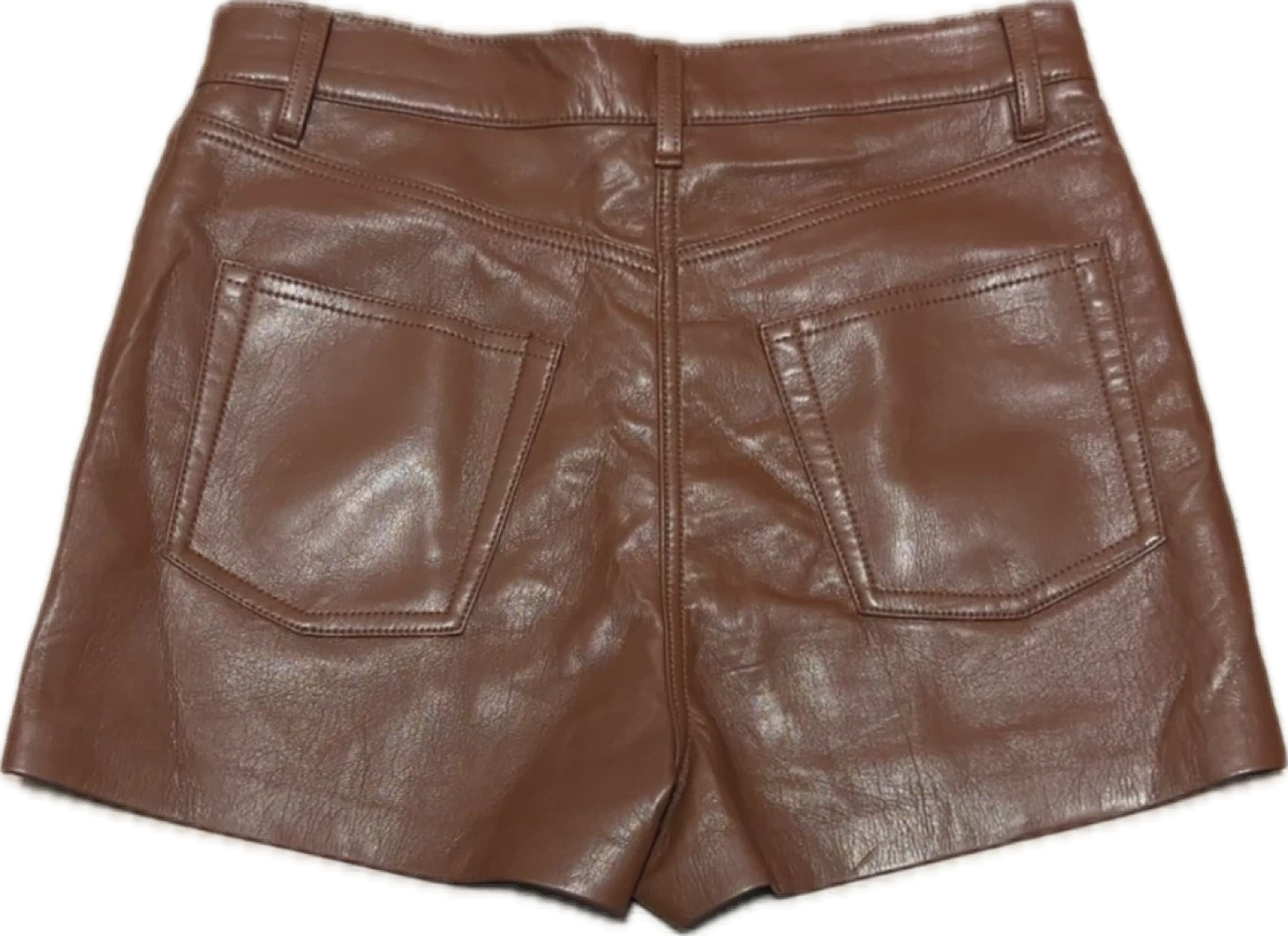 Aritzia Wilfred Melina Faux Leather Shorts | Brown - photo 5