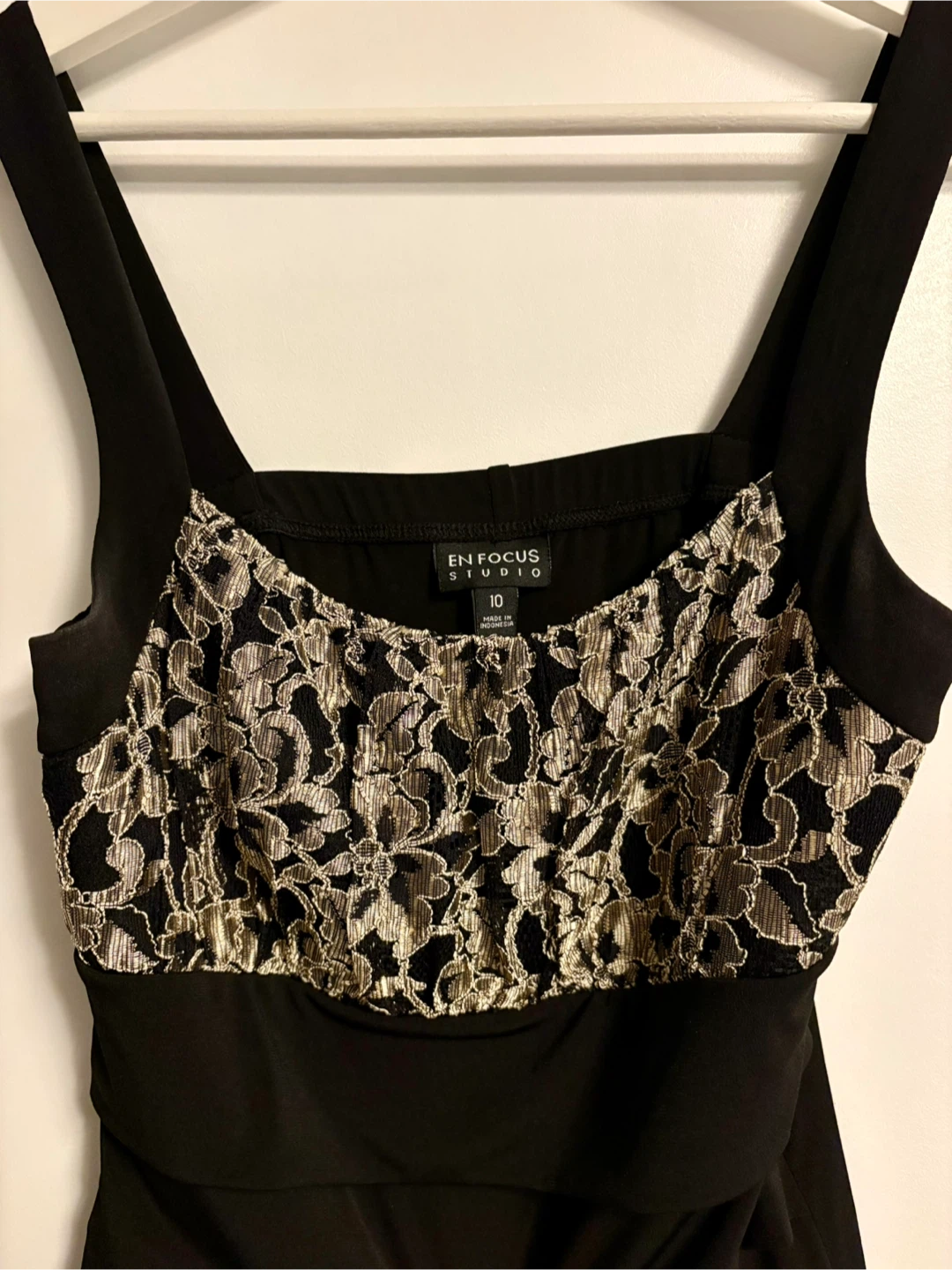 Black Lace Sheath Dress Size 10 - photo 2