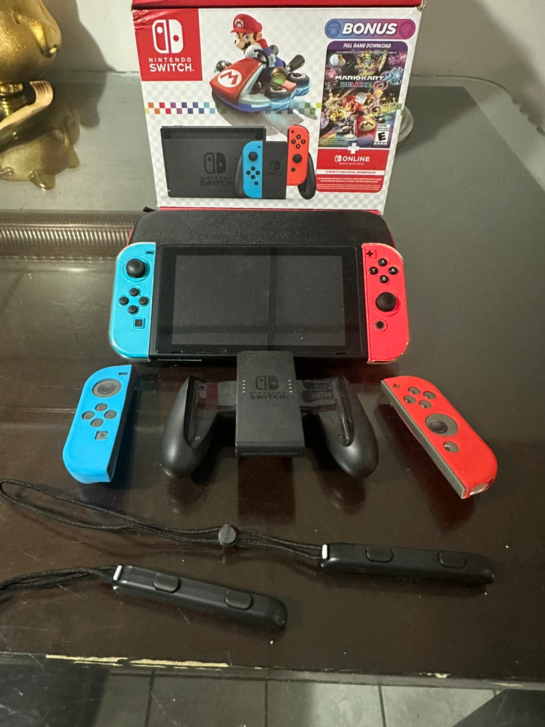 Nintendo Switch Console with mario Kart 8 Deluxe Bundle
