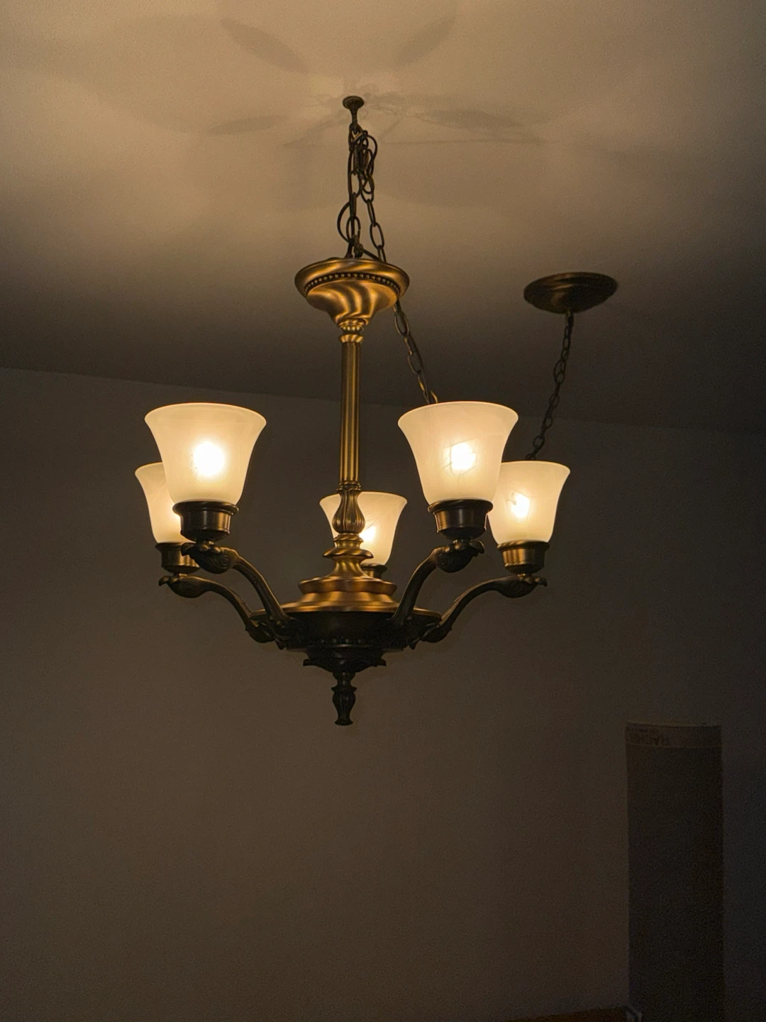 Vintage 5-Light Brass Chandelier - photo 2