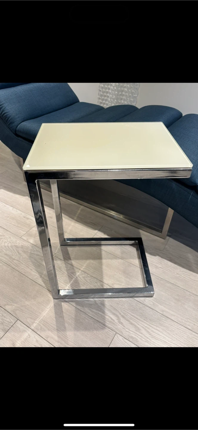 Chrome & Glass Side Table