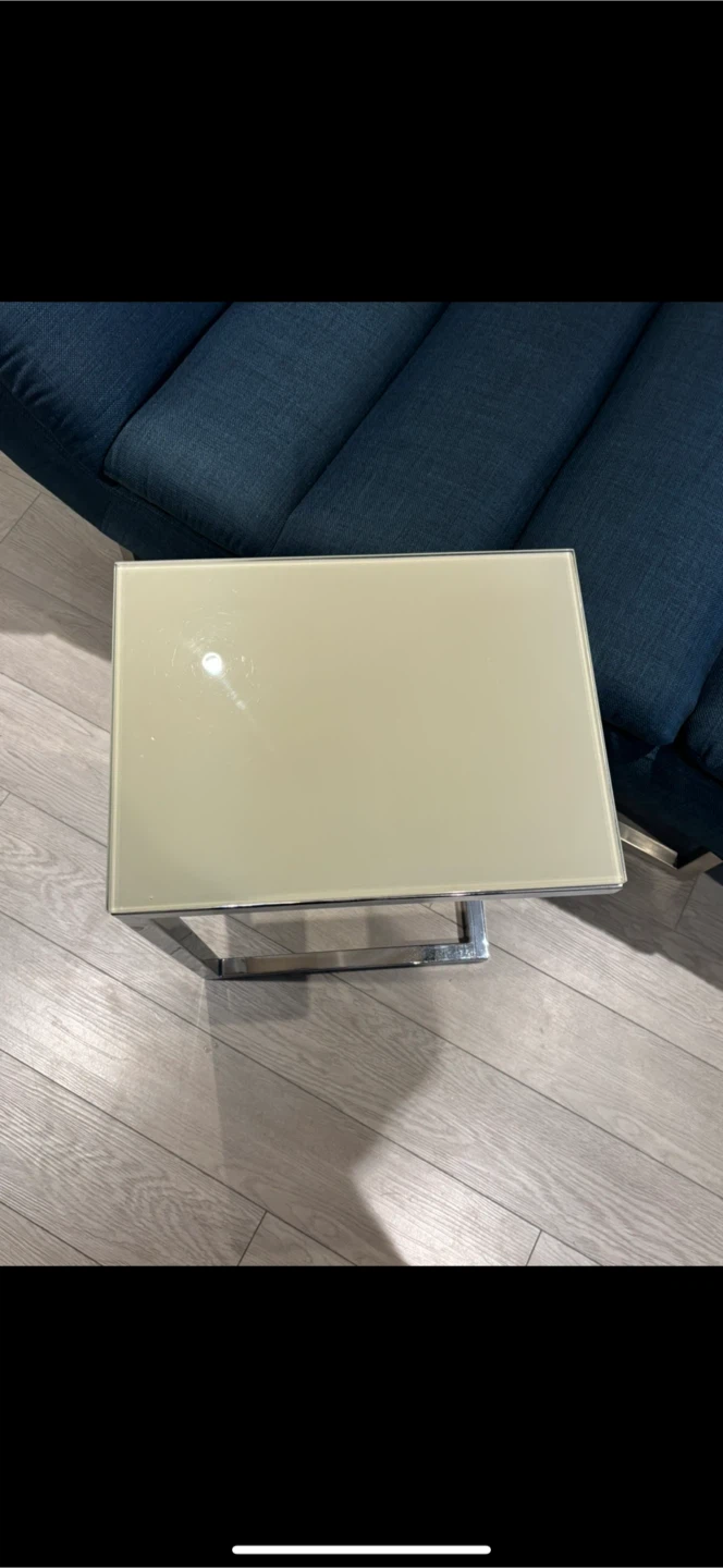 Chrome & Glass Side Table - photo 5