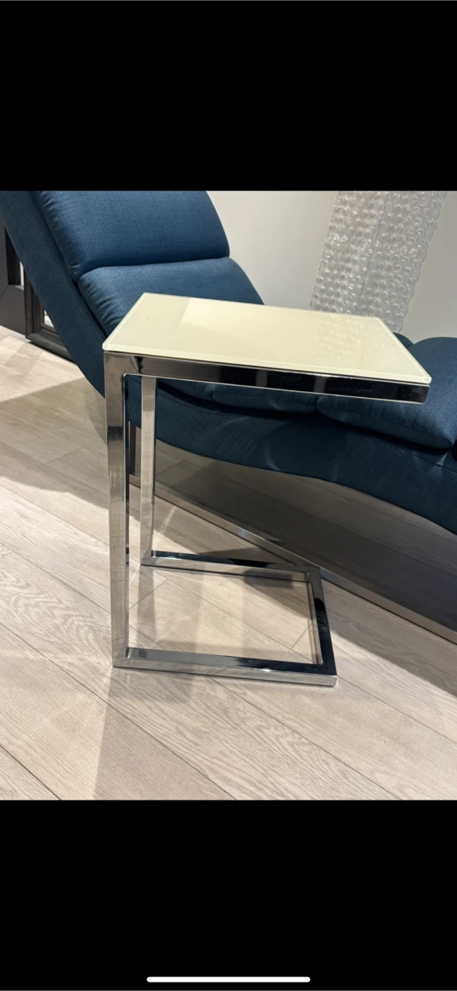 Chrome & Glass Side Table - photo 4