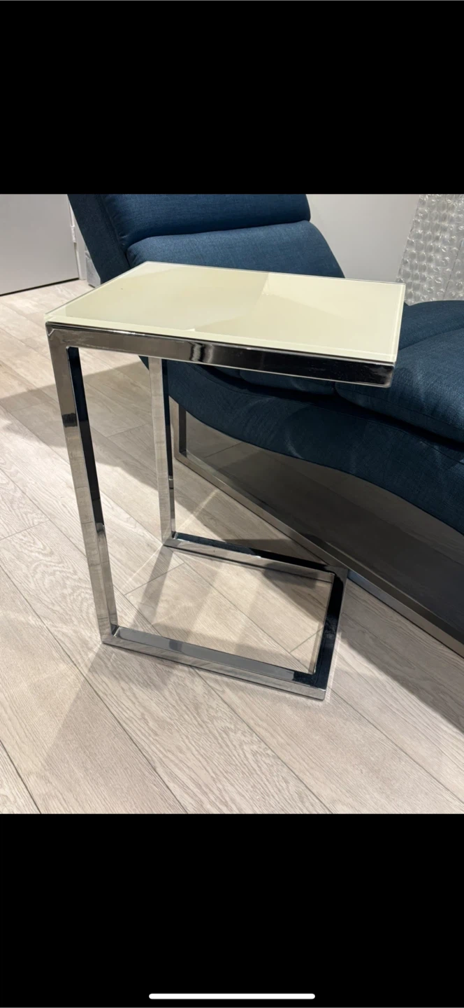 Chrome & Glass Side Table - photo 2