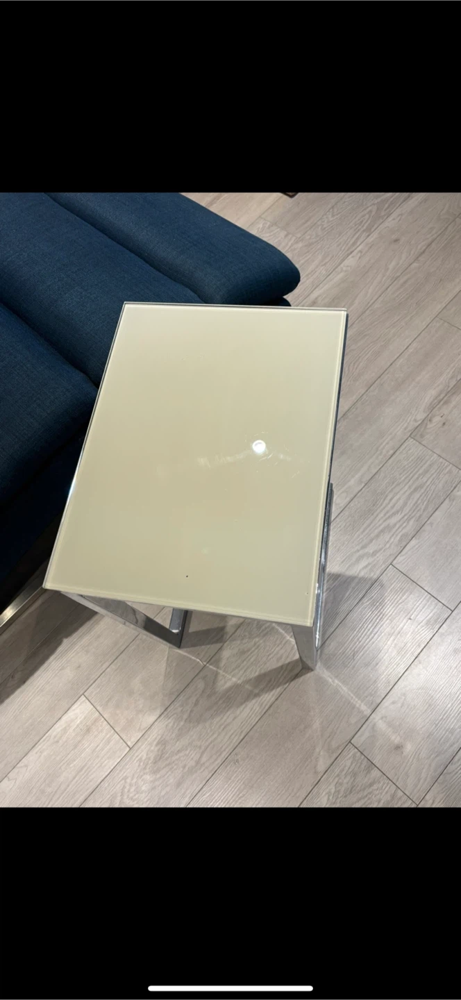 Chrome & Glass Side Table - photo 3