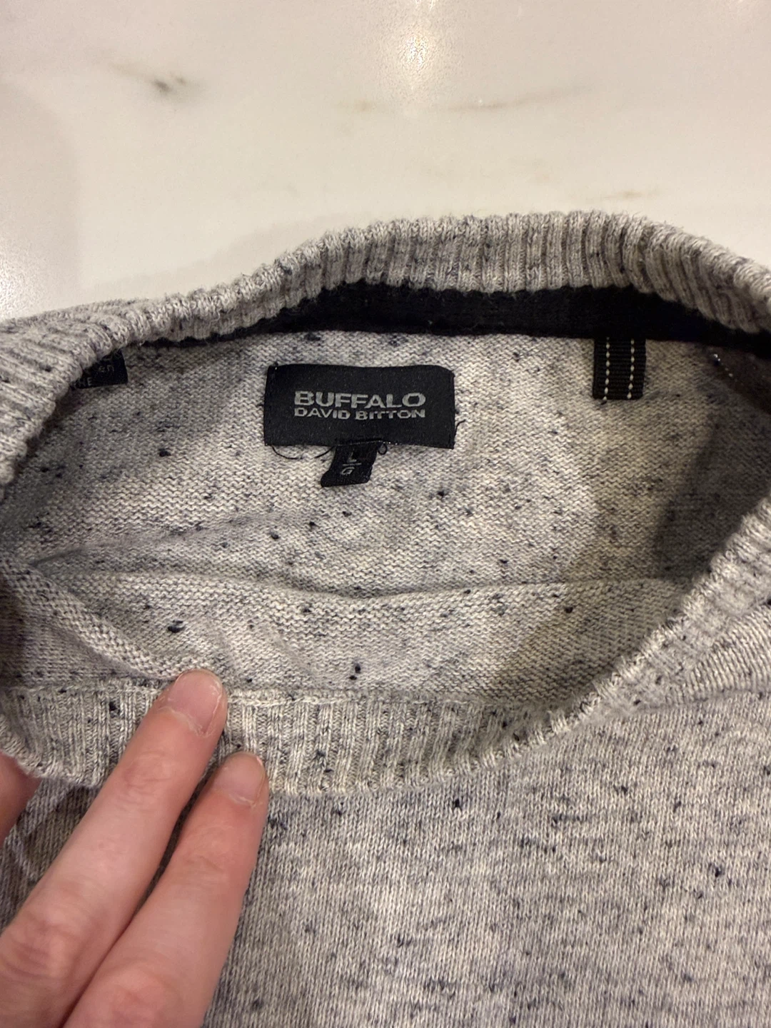 Buffalo Knit Sweater - Grey Speckled - Size S - photo 4