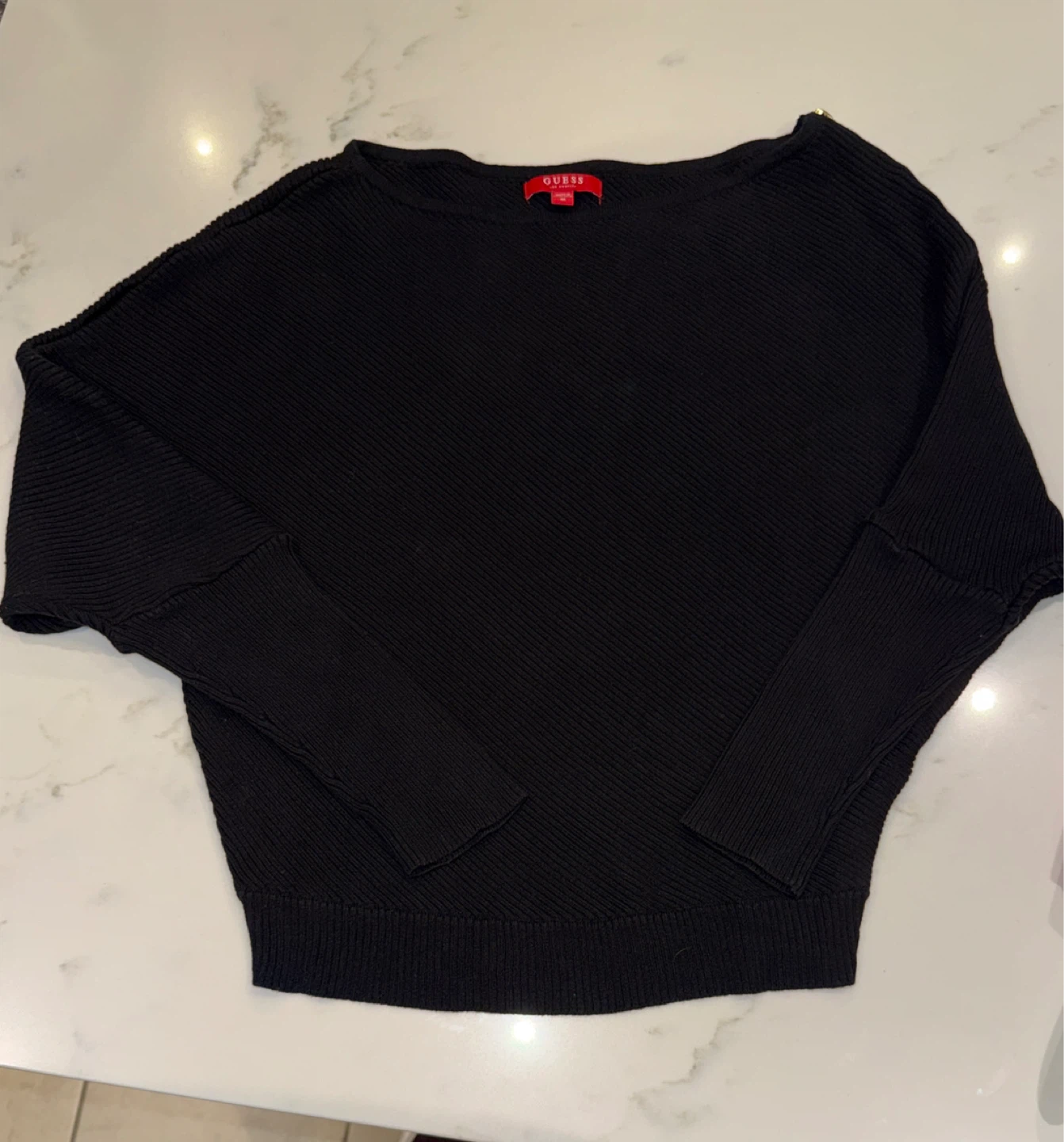 GUESS Black Sweater Off the shoulder