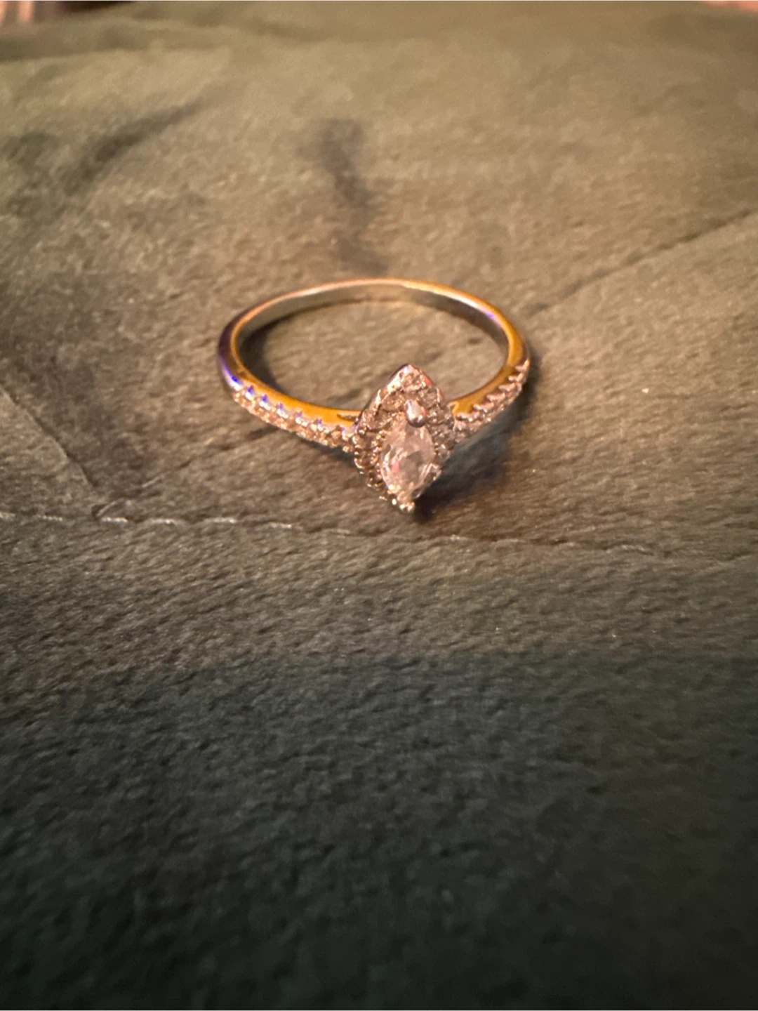Marquise Cut Halo Engagement Ring - photo 2