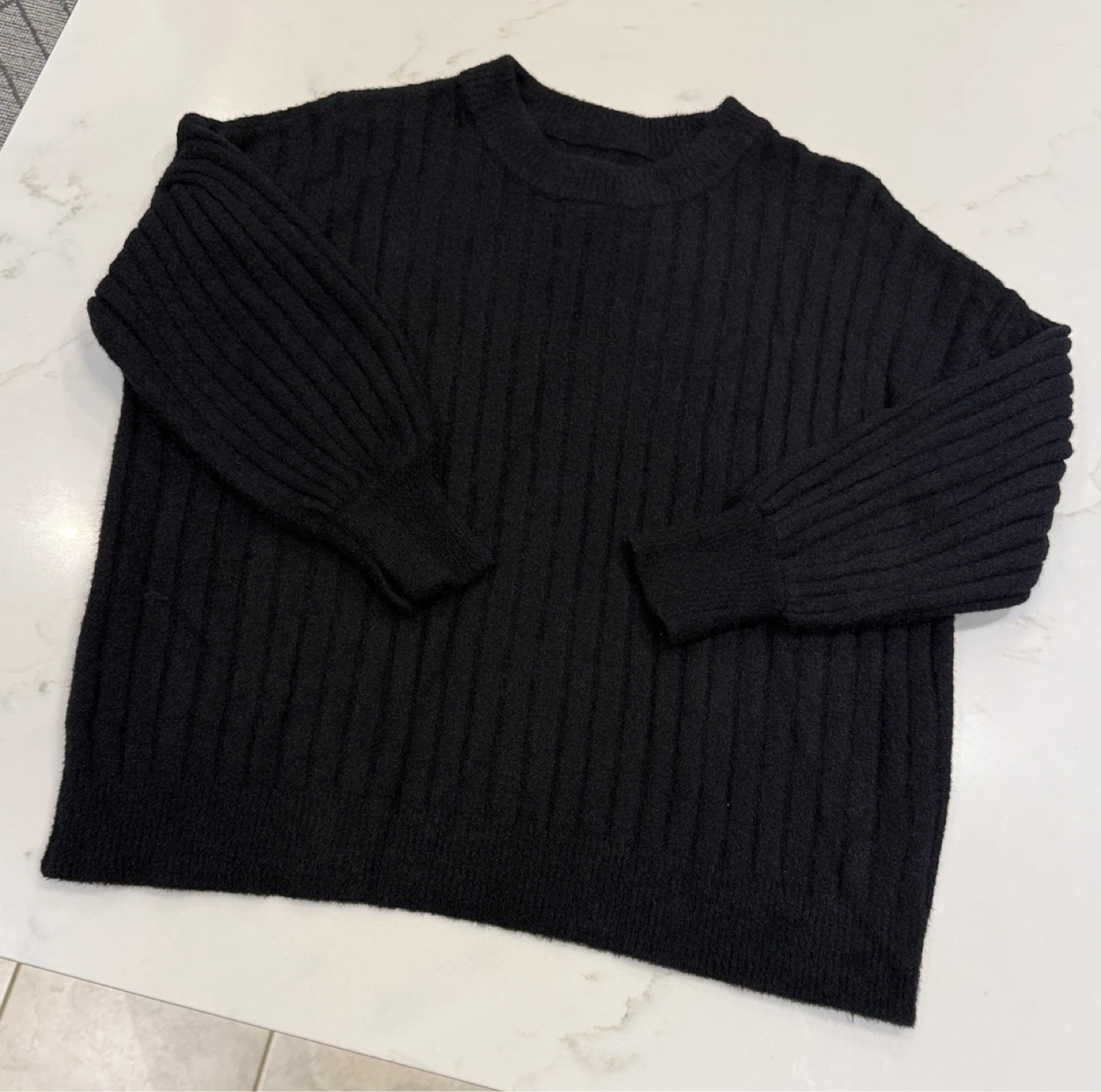 Aerie Oversized Ribbed Crewneck Sweater