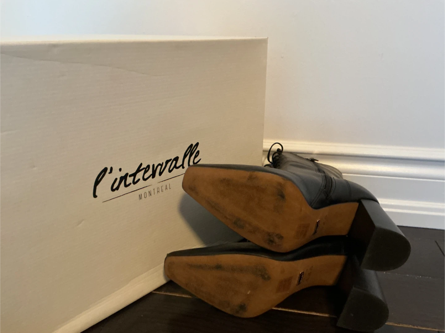 L'Intervalle Black Lace-Up Ankle Boots - photo 2