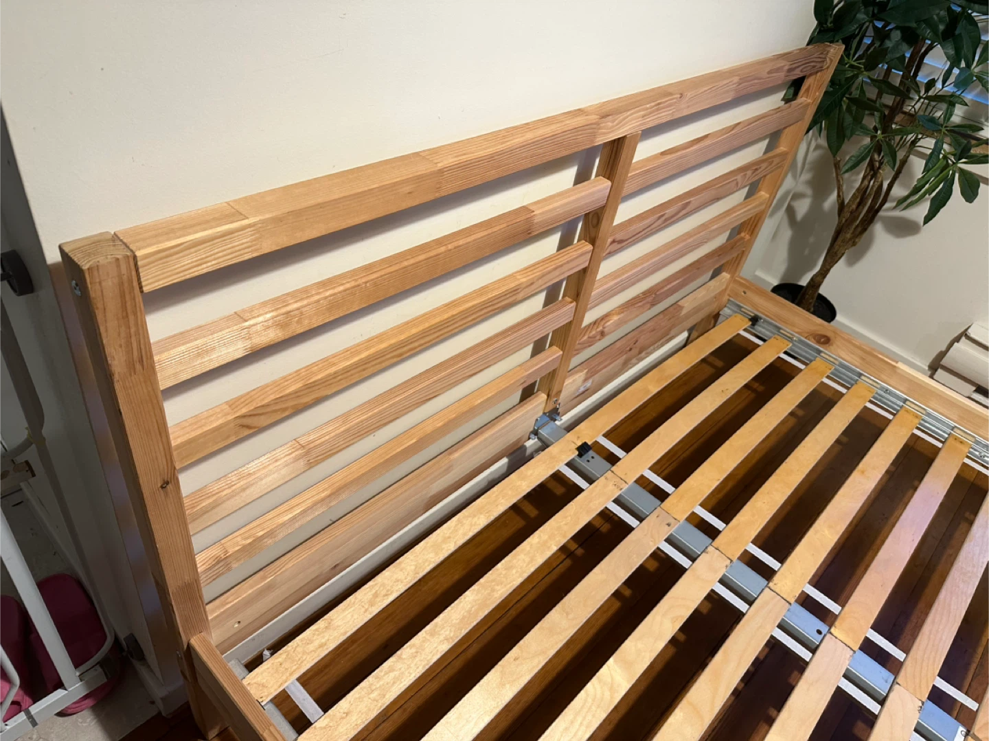 Ikea wooden Double bed frame *Delivery included - photo 4